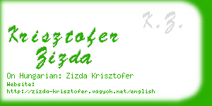 krisztofer zizda business card